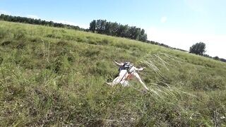 Amatőr vidéki molett háziasszony