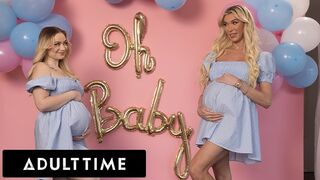 Csinos terhes barinők hármasban: Rylee Blake és Aubrey Kate kufirconlak egy hűtlen férjjel!