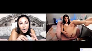 Evelyn Claire és Gianna Dior zsenge lezbi webcamos önnönélvezése